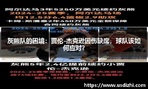 灰熊队的困境：贾伦-杰克逊因伤缺席，球队该如何应对？